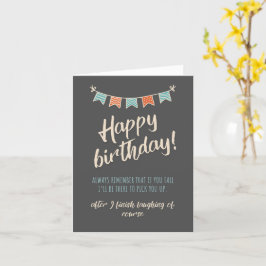 O melhor cartão de aniversário do amigo é engraçad