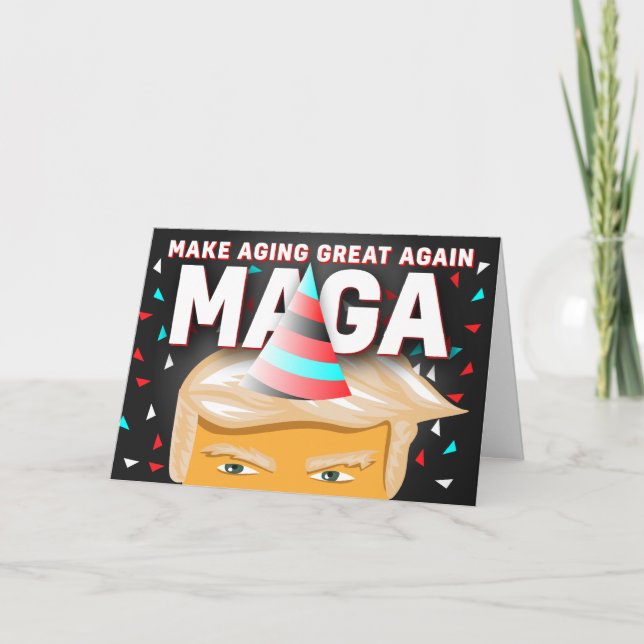 O melhor cartão de aniversário do MAGA Donald Trum (Frente)
