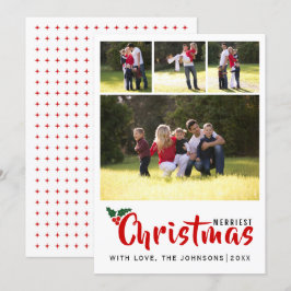 O melhor cartão de colagem de 4 fotos de Natal hol