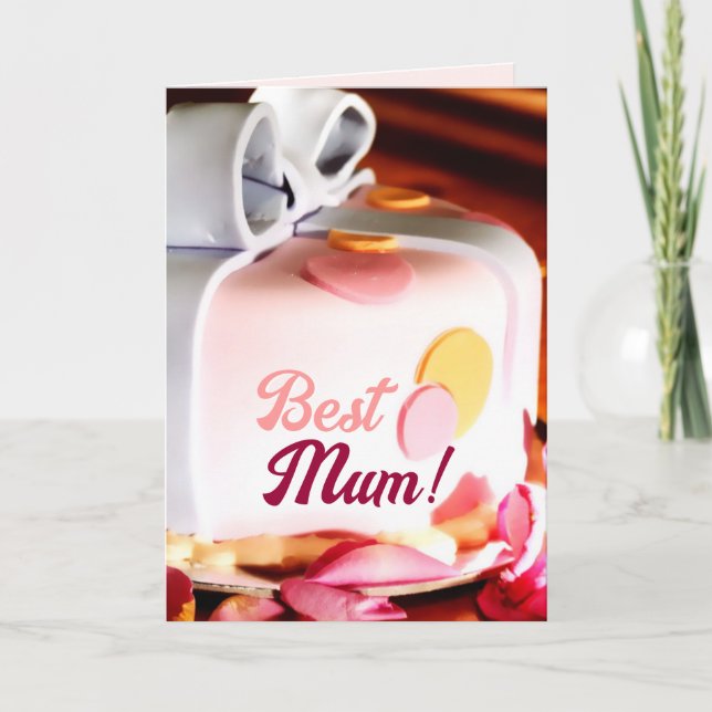 O melhor cartão do bolo da mãe (Frente)