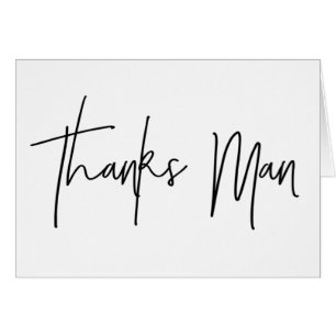 O melhor cartão do homem dos obrigados dos cartões