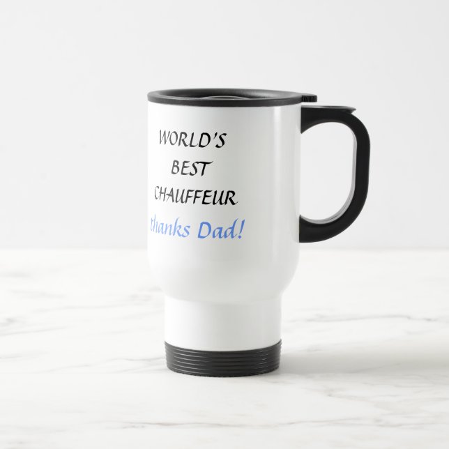 O MELHOR CHAUFFEUR do MUNDO - caneca de viagem (Direita)