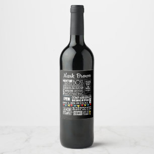 O melhor costume da etiqueta do vinho do presente