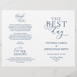 O melhor dia, programas dobráveis de cerimônia de