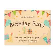 O melhor modelo para o convite de aniversário