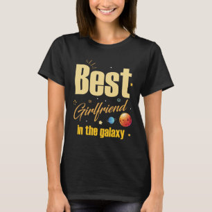 O melhor namorada na camiseta da galáxia