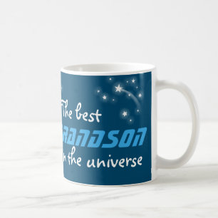 "O melhor neto do universo" caneca azul