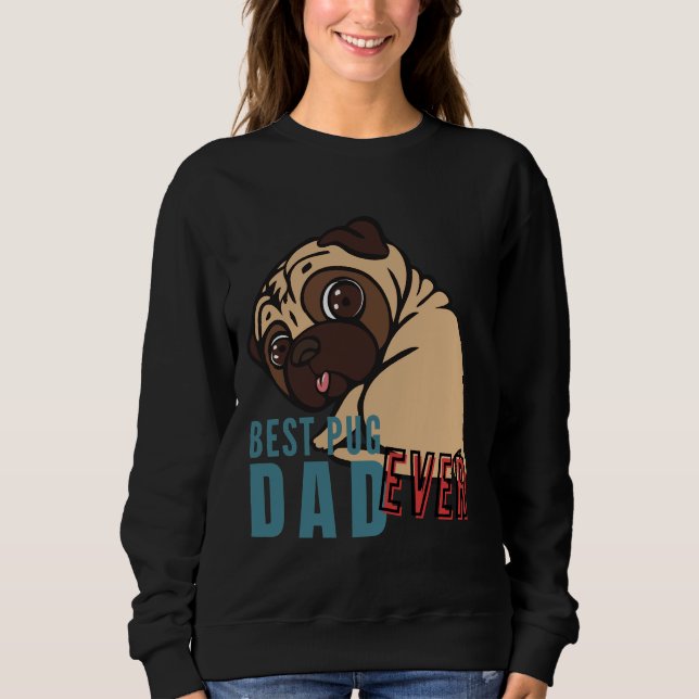 O MELHOR PAI PUG, a engraçada camiseta 8 Clássica  (Frente)