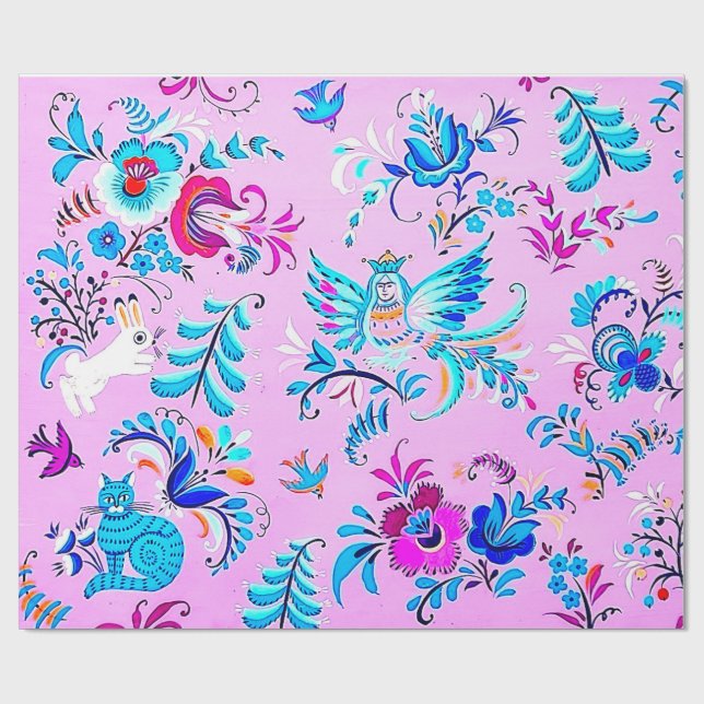 O melhor papel de embrulho do estilo Folk para o m (Aberto)