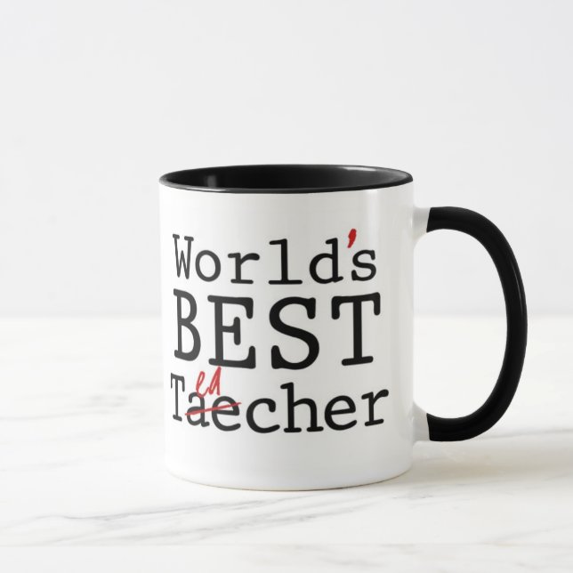 O MELHOR PROFESSOR do MUNDO - caneca (Direita)