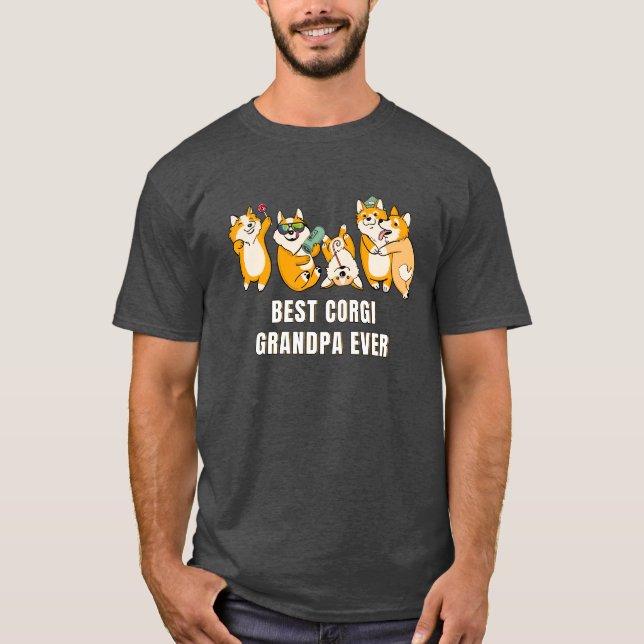 O melhor t-shirt do presente do vovô do Corgi (Frente)
