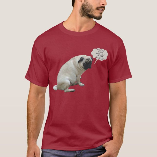 O melhor t-shirt do Pug do pai (Frente)