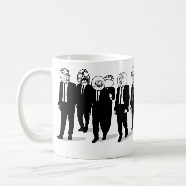 o meme cómico da raiva enfrenta a caneca do (Esquerda)