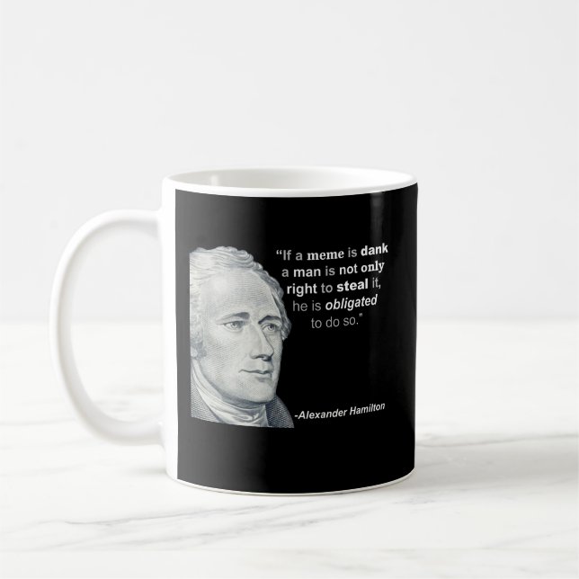 O Meme húmido de Alexander Hamilton - caneca (Esquerda)