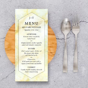 O menu Coleção de Casamentos de Efeito Marble Eleg