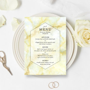 O menu Wedding da coleção do efeito de mármore