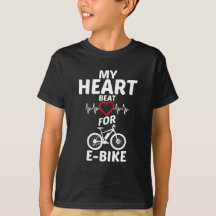 O meu coração bateu para a camiseta Ebike E Bike