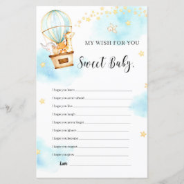 O meu desejo para os Chás de fraldas de animais bo