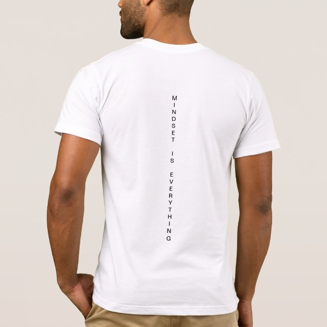 O Mindset é tudo o t-shirt branco do quebra-cabeça (Verso)