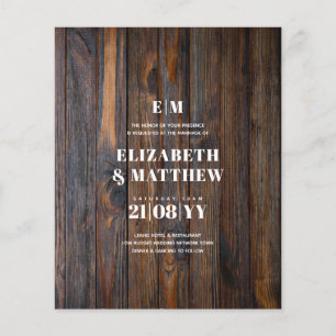 O Mínimo de Casamento de Orçamento FLYERS Rustic M