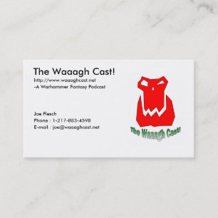 O molde de Waaagh! Cartão de visita sem redução