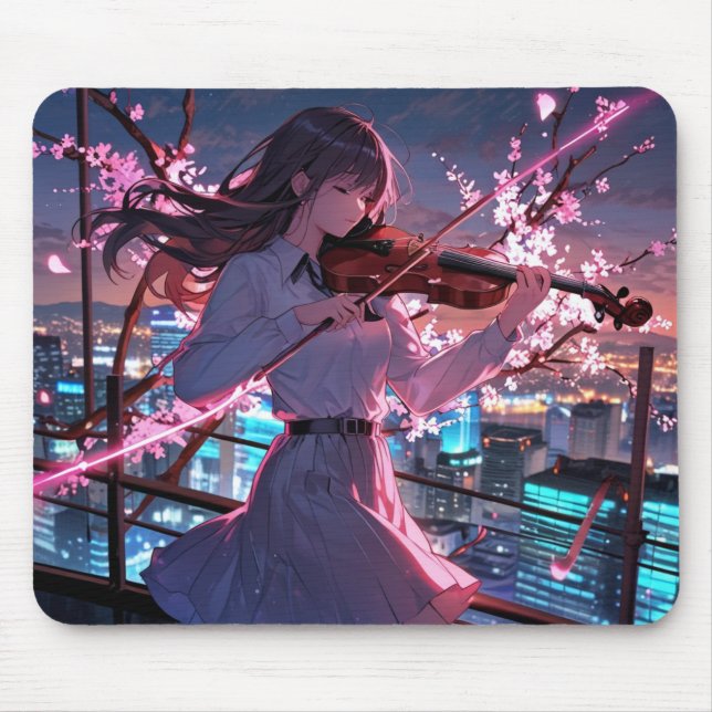 O Mousepad Da Rapariga De Violino (Frente)