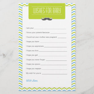 O Moustache/chá de fraldas pequeno do homem desej