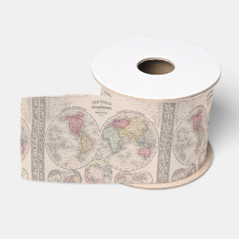 O mundo 1860 - Hemisférios oriental e ocidental