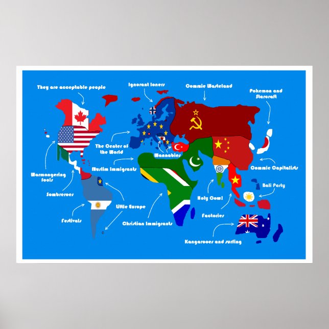 O mundo, de acordo com a poster europeia (Frente)