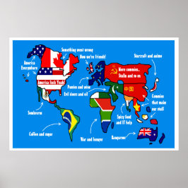 O mundo de acordo com o poster americano