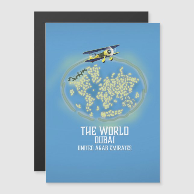 O Mundo Dubai Emirados Árabes Unidos mapa (Frente/Verso)