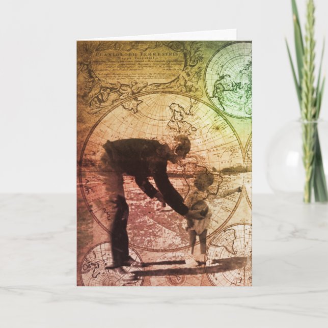 O mundo é o seu cartão de saudação de ostra (Frente)