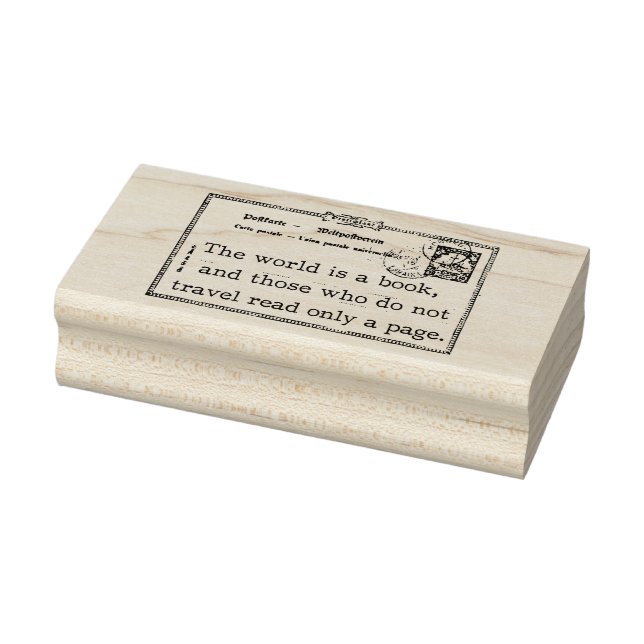 O mundo é um Carimbo de Arte da Borracha (Carimbo)