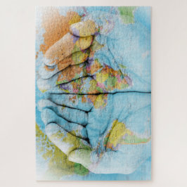 O mundo em mãos Quebra-cabeça