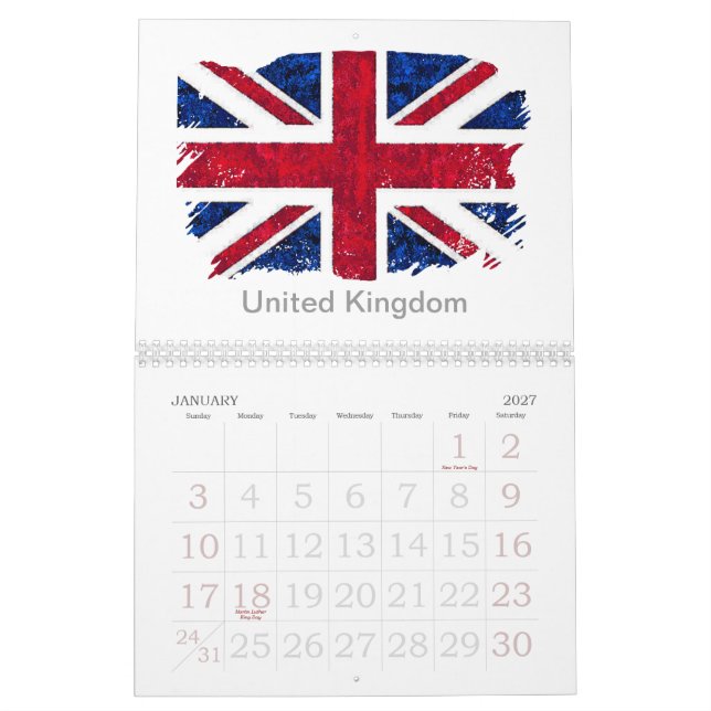 O MUNDO EMBANDEIRA o calendário 2013 (Jan 2027)