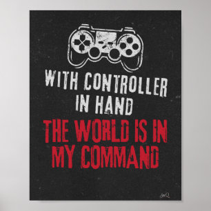 O mundo está no meu Poster de tema de jogos de com