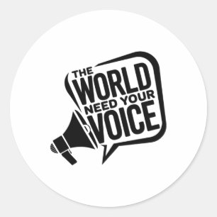 O mundo precisa do seu adesivo de voz