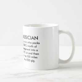O músico define a caneca