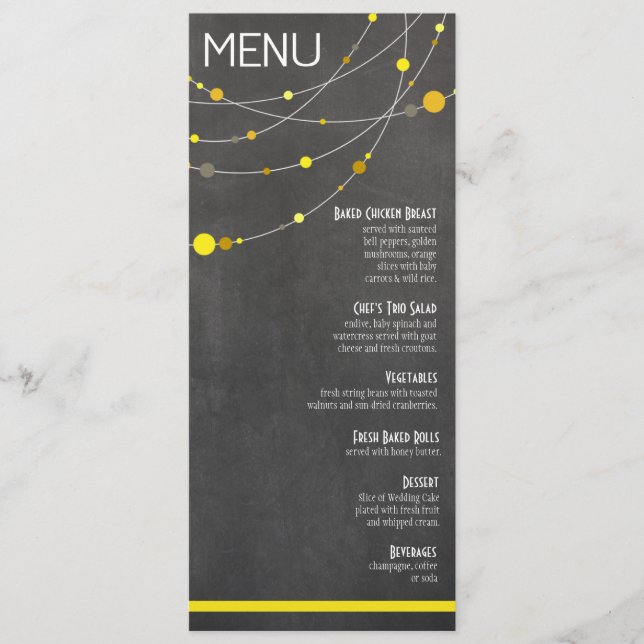 O na moda encalha o amarelo do quadro do menu | (Frente)