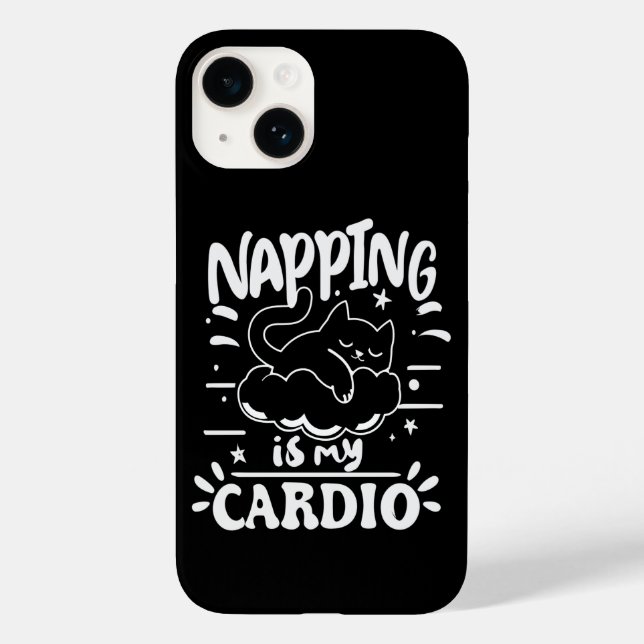 O Napping É O Meu Cardio Simples Design De Gato En (Verso)