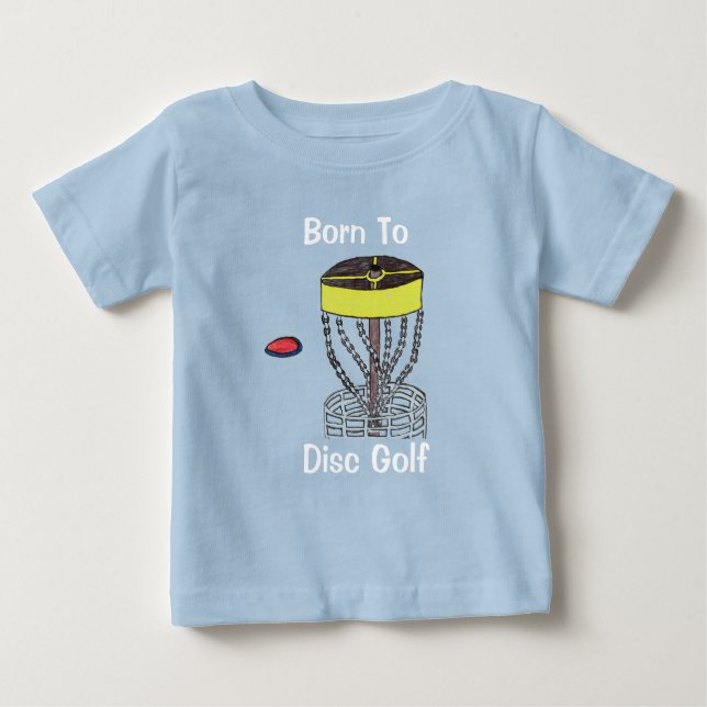 O nascer ao t-shirt do bebê do golfe do disco (Frente)