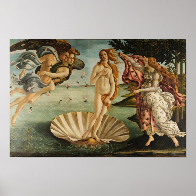 O Nascimento de Vênus por Botticelli - Poster (Frente)
