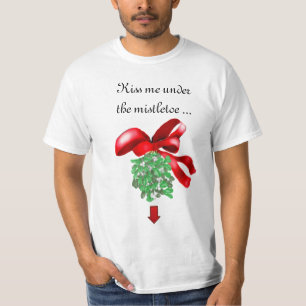 O Natal "beija-me sob o visco…" Camisa