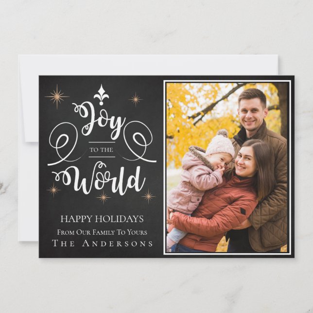 O Natal Cita Alegria Ao Mundo | Cartão de férias (Frente)