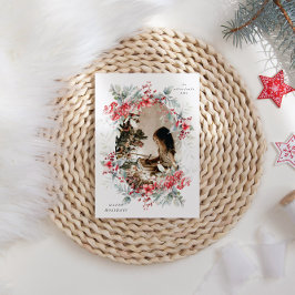 O Natal Clássico Carrega Um Cartão De Férias Fotog