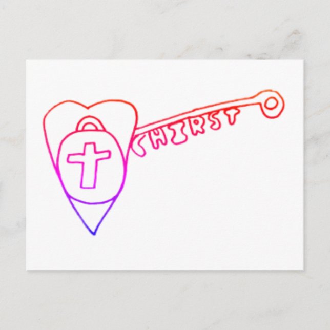 O Natal Cristo é a Chave Cartão Postal (Frente)