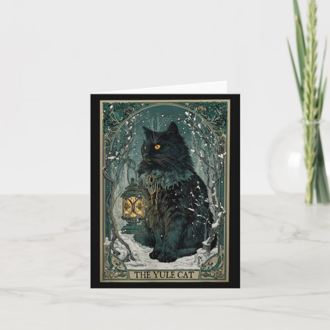 O Natal do Cartão de Tarot do Gato Yule  (Frente)