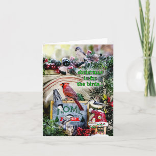 O Natal é para o pequeno cartão de Natal Birds.