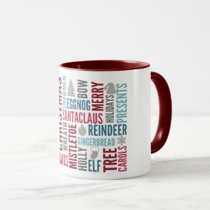 O Natal exprime a caneca de café do feriado