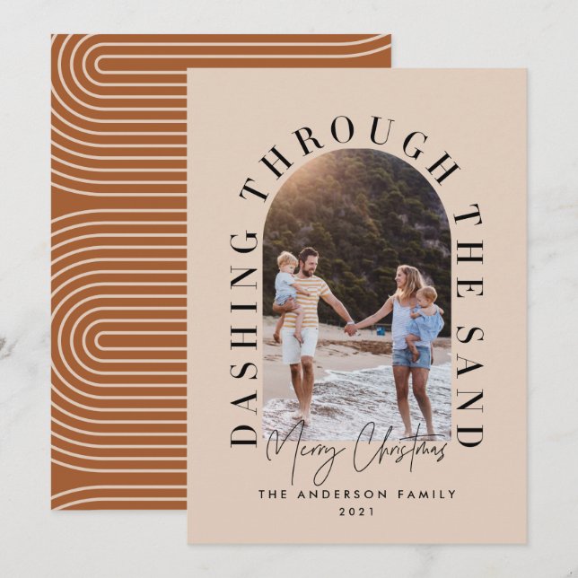 O natal geo moderno a passar pela areia (Frente/Verso)